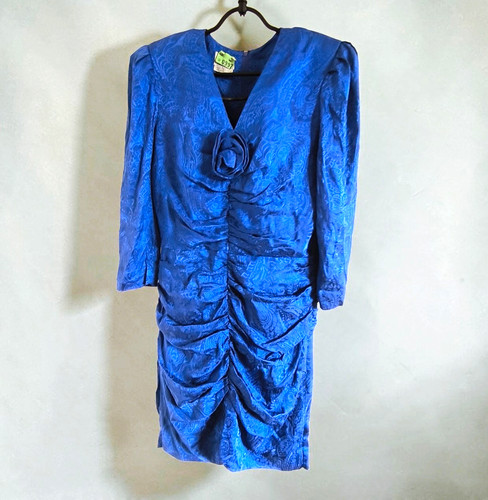 Nuit blue 100 silk - 100%, jacquard